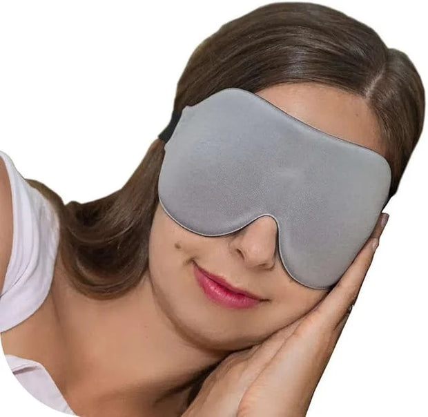 ComfyMed® Sleep Mask CM-EM17 - Best Night and Travel 3D Eye Mask for Men and Women (Grey) - Product Image
