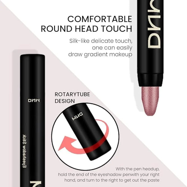 evpct 2Pcs Cream Eyeshadow Sticks Set for Eyes Waterproof, Rose Shimmer Matte Eye shadow Stick Pencil Pen Bulk sombras en ...
