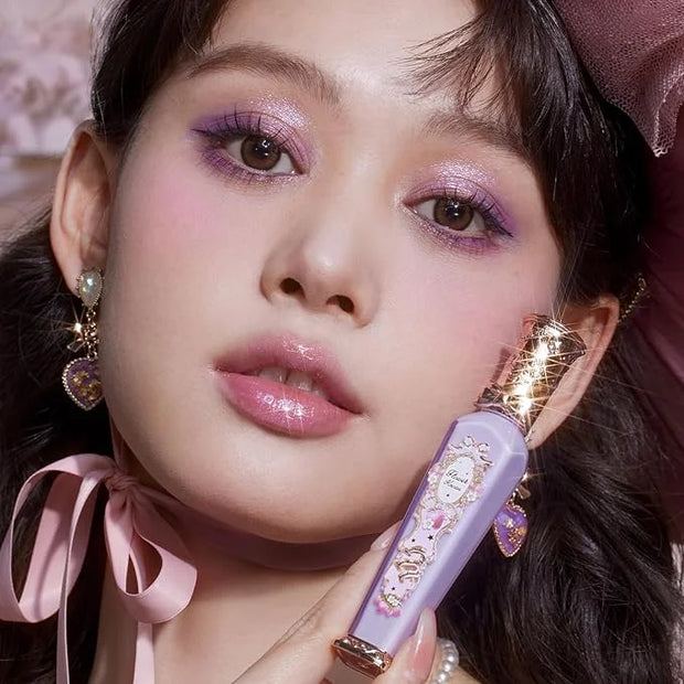 Flower Knows Violet Strawberry Rococo Glowy Lip Gloss,Moisturizing Shine Lip Oil,Hydrating Glitter Lip Plumper Makeup for ...