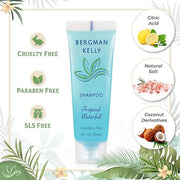 BERGMAN KELLY Rectangular Hotel Soap Bars, Shampoo & Conditioner 3-Pc Set (0.5 oz each, 150 pc, Tropical Waterfall), Delig...