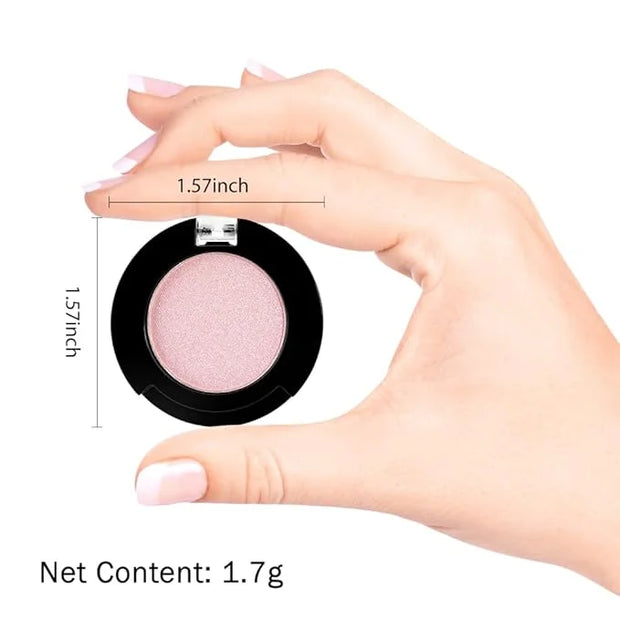 Monochrome Glitter Eyeshadow Makeup Palette, Highly Pigmented Nude Pink Eyeshadow Palette, Shimmer Pressed Powder Eye shad...