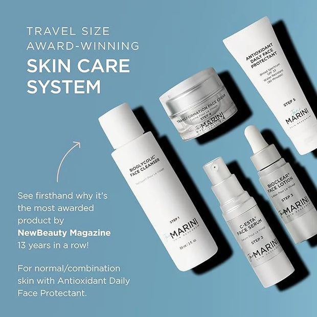Jan Marini Starter Skin Care Management System - Travel-Size Skin Product Set with Cleanser, Face Serum, Face Lotion, Face...