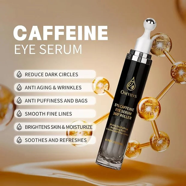 Caffeine Eye Cream, Under Eye Cream for Dark Circles and Puffiness, Eye Serum Anti-aging, Brightens, and Fine Lines, Eye C...