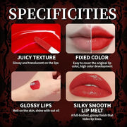 Vinyl Red Velvet Ink Liquid Lipstick with Black Lip Liner Gothic Lip Combo Halloween Makeup, Long Wear Waterproof Lip Glos...
