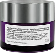 Amazon Basics Triple Replenishing Moisturizer, Night Cream, 1.7 Ounces, 1-Pack - Product Image