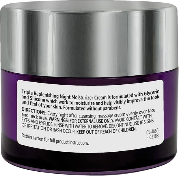 Amazon Basics Triple Replenishing Moisturizer, Night Cream, 1.7 Ounces, 1-Pack - Product Image