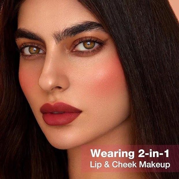 Boobeen Highly Pigmented Lip Gloss Liquid Lipstick, Multi-Use Lip and Cheek, Lightly Tinted, Lip Stain Long-Lasting, Non-s...