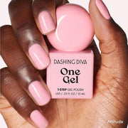 Dashing Diva One Gel Color & Magnetic Topper Duo - Diva - Attitude & Silver Glitter Topper - 3-in-1 Base Coat, Nail Color ...