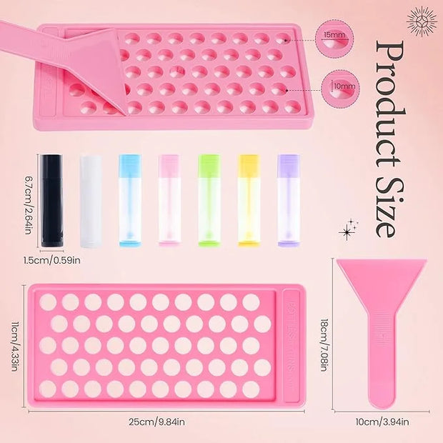RONRONS 50 Pieces Refillable Lip Balm Tools