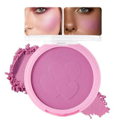 Single Purple Matte Blush for Cheeks Face Blushes Makeup Palette, Rose Bean Monochrome Cream Blushes Palette Makeup for Ol...