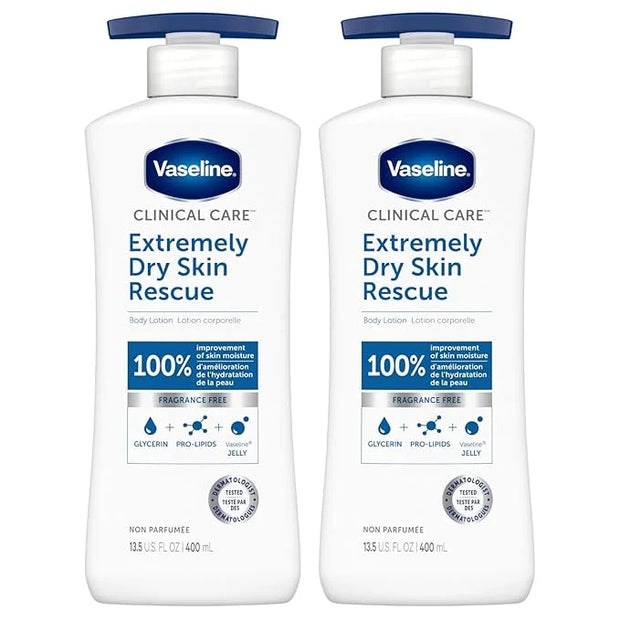 Vaseline Lotion for Dry Skin - Clinical Care, Extremely Dry Skin Rescue, Body Moisturizer, Fast-Absorbing Body Lotion for ...