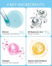 EnaSkin Retinol Collagen Face Moisturizer: Anti Aging & Wrinkle Repair Cream for Women - 7% Hyaluronic Acid Boost Hydratio...