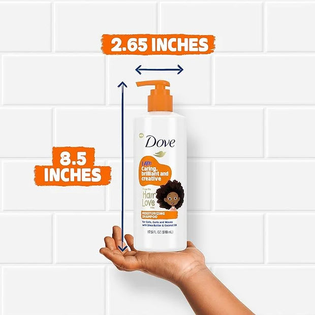 Dove Shampoo and Conditioner Set + Detangler Spray for Kids - Kids Hair Love Collection, Shampoo and Conditioner, Curly an...