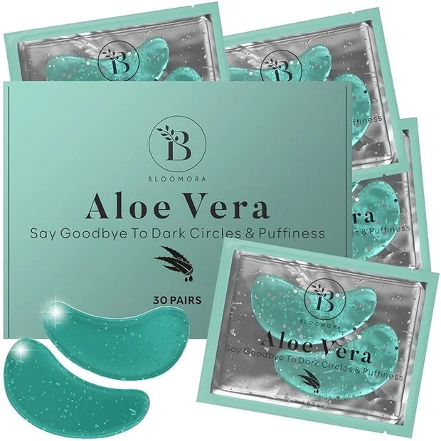 Aloe Vera Under Eye Patches (30 PAIRS), For Puffy Eyes and Dark Circles, Under Eye Mask with Hyaluronic Acid & Hydrolyzed ...