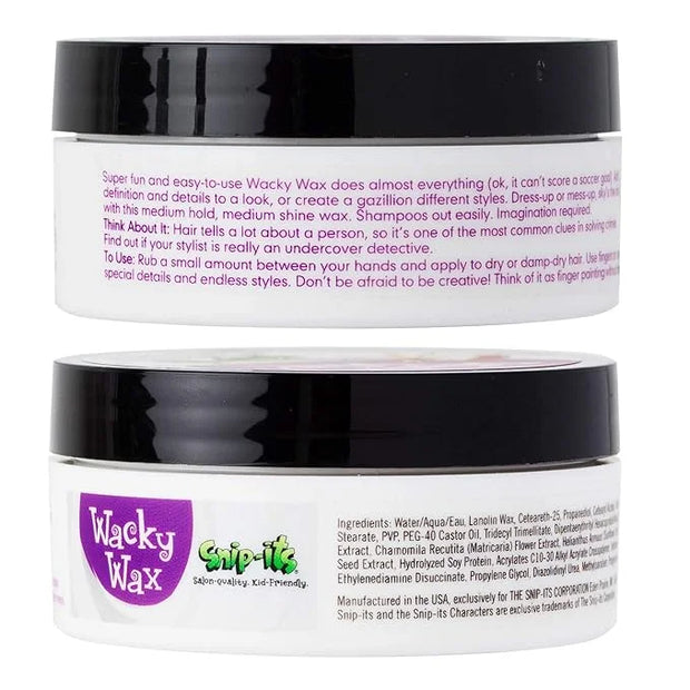 Snip-its Wacky Kids Hair Wax 2oz | Medium Strong Hold Baby Hair Gel Alternative with Fresh Tropical Fragrance – All Natura...
