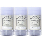 A La Maison de Provence Natural Aluminum-Free Deodorant | Unscented | Traditional French Milled Formula | Long Lasting Saf...