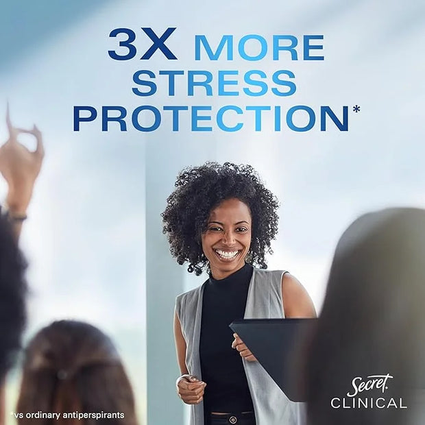 Secret Clinical Strength Antiperspirant Deodorant for Women, Stress Response, 3X Stress Protection, 72hr Sweat & Odor Prot...