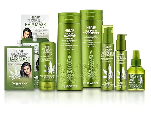 GIOVANNI Hemp Hydrating Deep Conditioning Hair Mask - Hemp Hydrating Conditioner Mask for Dry, Hemp Seed Oil, Aloe Vera, &...