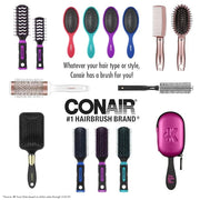 Conair The Knot Doctor for Premium Pro Detangling Brush for Wet or Dry Hair with Green Storage Case, Black - Product Image