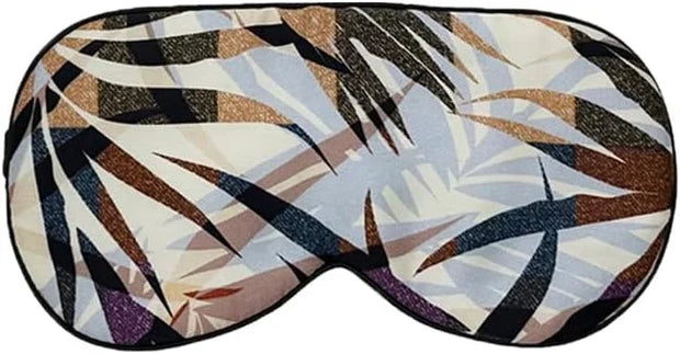 Maxfeel Feel 100% Pure Silk Eye Mask Sleep Eye Mask Eye Cover Eyeshade Sleeping Eye Mask Floral Colors (#35) - Product Image