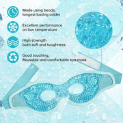 2 PCS Ice Eye Mask Reusable Ice Pack Hot/Cold Compress Gel Bead Cooling Mask for Puffiness/Dark Circles/Headaches/Migraine...