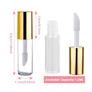 AMORIX 50PCS Mini 1.2ml Lip Gloss Tubes with Wand Empty Lip Gloss Containers Refillable Travel Lip Balm Tubes for Samples ...