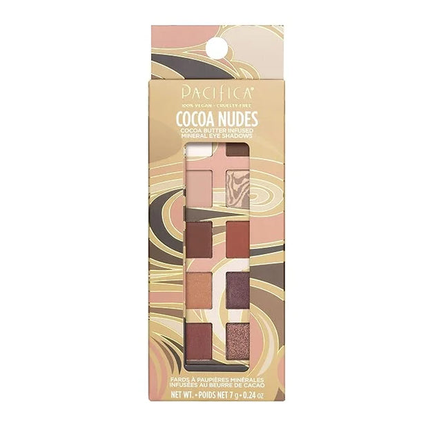 Pacifica Cocoa Nudes Mineral Eyeshadow Palette – 10 Shades Eye Makeup Naked Mineral Eye Shadow - Earth-Tone Rich Chocolate...