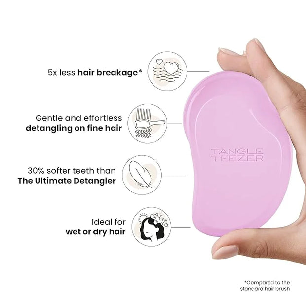 Tangle Teezer Original Detangler Brush, Dry & Wet Hair Brush for Color-Treated, Fine & Fragile Hair Types, Pink Dawn - Pro...