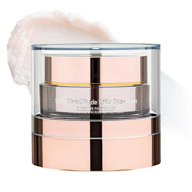 Salmon & Peptide Nutrition Cream – 1.76 fl oz– Deeply Hydrating Face Moisturizer with Collagen & Peptides for Dry, Aging S...