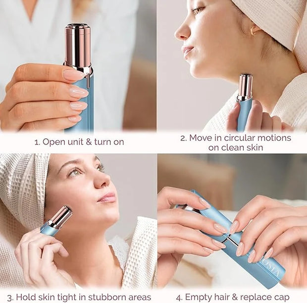 Facial Hair Removal for Women | Electric Razor Device Small Mustache Dermaplaning Remover Tools Tweezers Epilator Trimmer ...