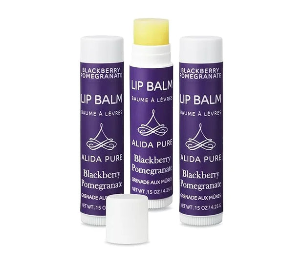Blackberry Pomegranate Lip Balm Collection, Vegan Lips,