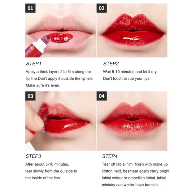 6 Colors Tattoo Magic Color Lip Stain Tint Long Lasting Lip Gloss Sets for Women Peel Off Colored Matte Sexy Color - Produ...