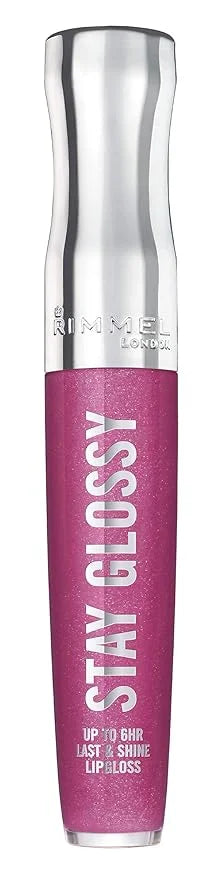 Rimmel Stay Glossy Lip Gloss - Non-Sticky and Lightweight Formula for Lip Color and Shine - 185 Grapevine Groove, .18oz - ...