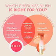 Milani Cheek Kiss Cream Blush- Cream to Gel Blush for Cheek and Lip Tint - Product Image