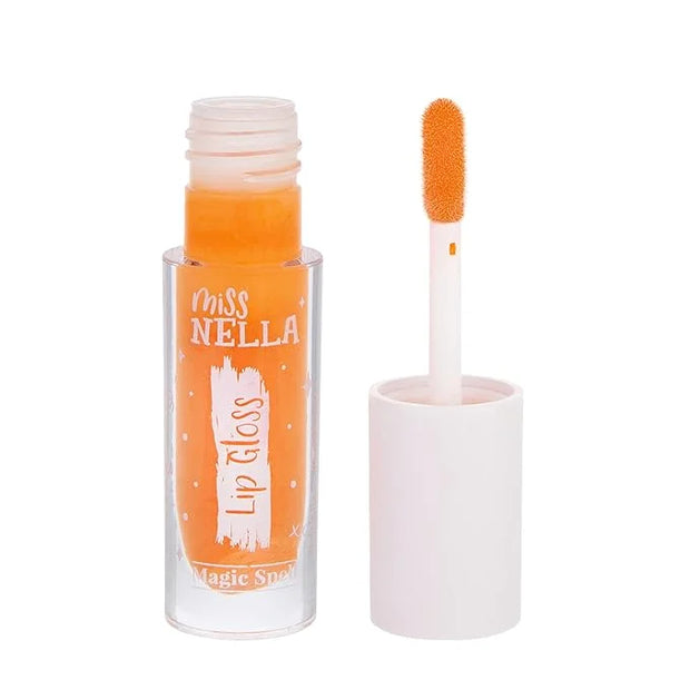 MISS NELLA Magic Spell Lip Gloss, Peach hydrating children Lip Gloss, watermelon scent, gentle on the skin. gives a sheer ...