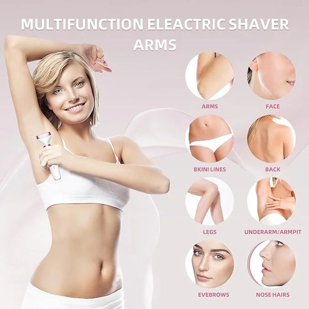 Electric Razors for Women, 4 in 1 Electric Women Shaver, Face Shavers Eyebrow Legs Armpit Bikini Area Pubic Underarms, Pai...