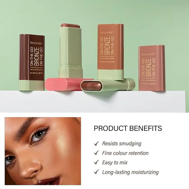 MEICOLY Cream Bronzer Stick, Natural Highlight Contour Makeup,Face Highlighter Stick,Contour Stick Facial Contouring Stick...