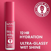 NYX PROFESSIONAL MAKEUP This Is Milky Gloss, Lip Gloss with 12 Hour Hydration, Vegan - Strawberry Horchata (Mauve Pink) - ...