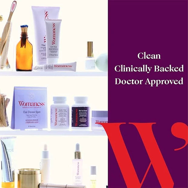 Womaness Fountain of Glow Vitamin C Face Serum - Menopause Support Brightening Serum for Improving Dull & Uneven Skin Tone...
