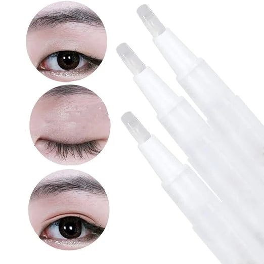 Natural Double Eyelid Pen Glue, 2-Pack Invisible Double Eyelid Styling Cream Long Lasting Liquid Eyelid Glue Eyelid Shapin...