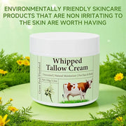pekinly Whipped Beef Tallow for Skin, Beef Tallow, Beef Tallow for Face, 2 Packs Unscented Grass Fed Whipped Tallow Face M...