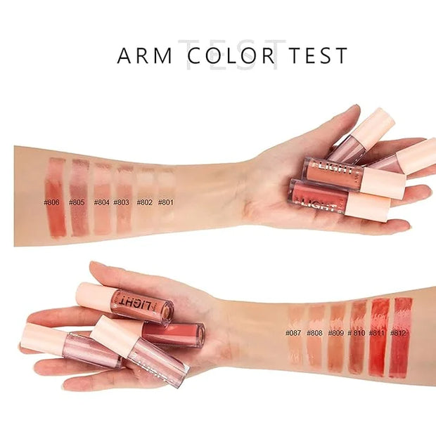 6PCS Lip Oil Light Lipgloss Set, Moisturizing Hydrating Lip Glow Oil Lip Gloss Kit High Shine Lip Plumping Glass Finish Li...