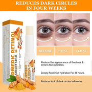 Turmeric Retinol Eye Cream Stick,Lumibalm for Under Eye Bags,Lumistick Eye Turmeric Retinol,Anti Aging Eye Balm Stick Hydr...
