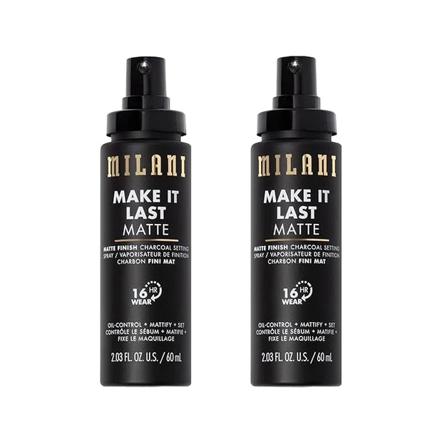 Milani Make it Last Matte - Matte Finish Charcoal Setting Spray - Cruelty-Free Makeup Primer and Setting Spray for Oily Sk...
