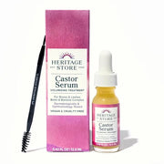 HERITAGE STORE Castor Oil Serum Volumizing Treatment for Fuller, Longer Looking Eyelashes, Bold Brows - Ophthalmology Test...