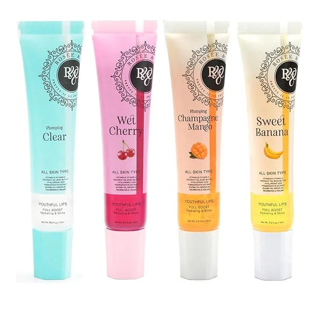 ROSÉE & CO Rosee Lip Gloss Vegan & Cruelty Free Treatment, Professional Make up, Long Lasting Glossy with Shea Butter, Moi...