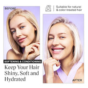EVANYC Tone It Down Blonde Hair Shampoo, 1 L, Purple for Eliminating Brass & Yellow Tones, Vegan - Product Image
