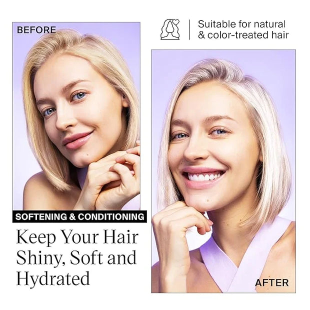 EVANYC Tone It Down Blonde Hair Shampoo, 1 L, Purple for Eliminating Brass & Yellow Tones, Vegan - Product Image