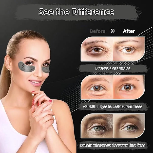 POSTA 20Pairs 40Pcs Collagen Eye Mask, Glitter Under Eye Patches for Dark Circles and Puffiness, Hydrating Eye Skincare Re...