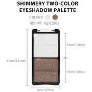 Double color eye shadow, Eyeshadows Creamy, high pigment eye makeup palette, matte shimmer metal eye shadow powder, Blenda...